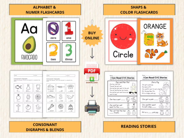 1000+ Preschool Learning Worksheets Mega Bundle. - Image 8