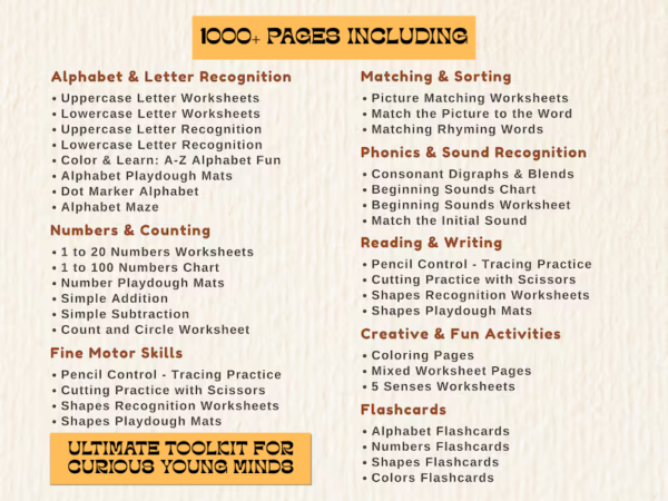 1000+ Preschool Learning Worksheets Mega Bundle. - Image 10