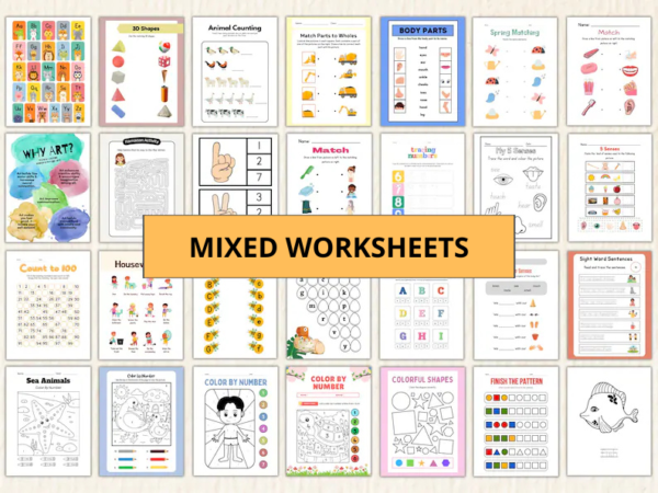 1000+ Preschool Learning Worksheets Mega Bundle. - Image 5